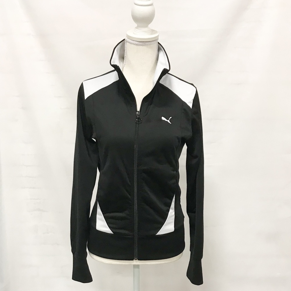 Puma black/white full zip sweatshirt size S